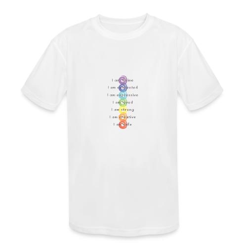 Just For Today Chakras - Kids' Moisture Wicking Performance T-Shirt