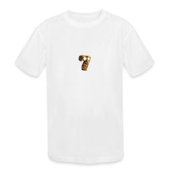 Number 7 - Kids' Moisture Wicking Performance T-Shirt - white - Front