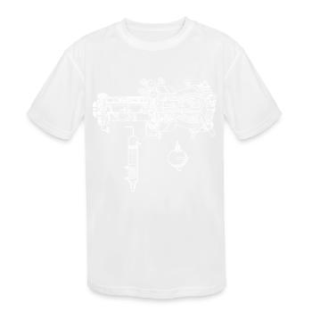 Nuclear Reactor Patent - Kids' Moisture Wicking Performance T-Shirt - white - Front