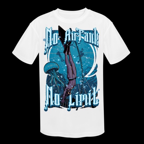 No Air Tank No Limit Freediving merchandise - Kids' Moisture Wicking Performance T-Shirt