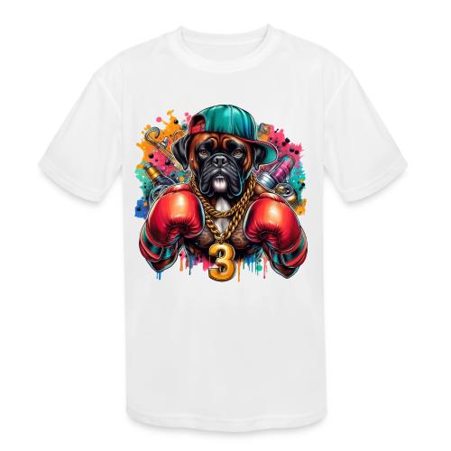 Boxer Dog Art - Kids' Moisture Wicking Performance T-Shirt