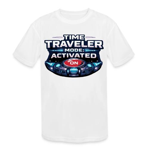 Time Traveler Mode – Futuristic Neon Sci-Fi Tee - Kids' Moisture Wicking Performance T-Shirt