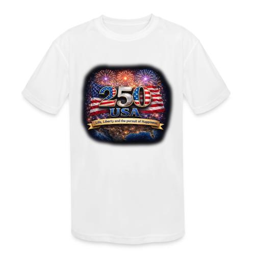 USA 250th Celebration - Kids' Moisture Wicking Performance T-Shirt