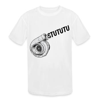Turbo STUTUTU Funny JDM Drifting Motorsport - Kids' Moisture Wicking Performance T-Shirt - white - Front