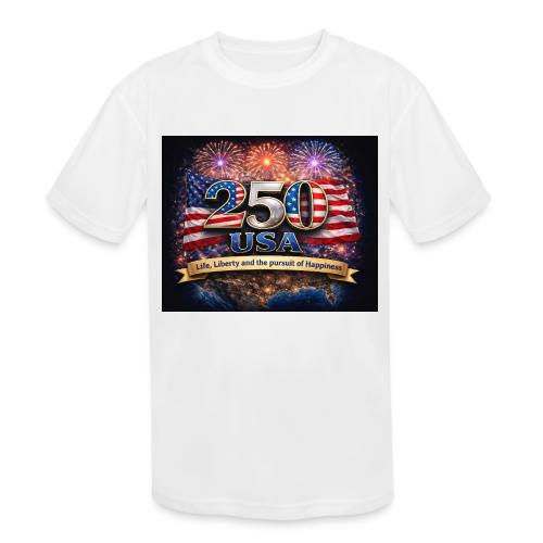 USA 250th Celebration - Kids' Moisture Wicking Performance T-Shirt