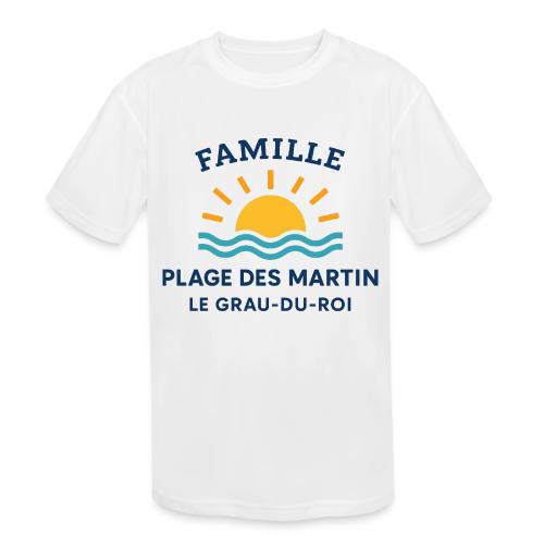 Family Beach Shirt – Plage des Martin Design - Kids' Moisture Wicking Performance T-Shirt