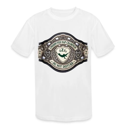 Nap Champion Belt T Shirt - Kids' Moisture Wicking Performance T-Shirt