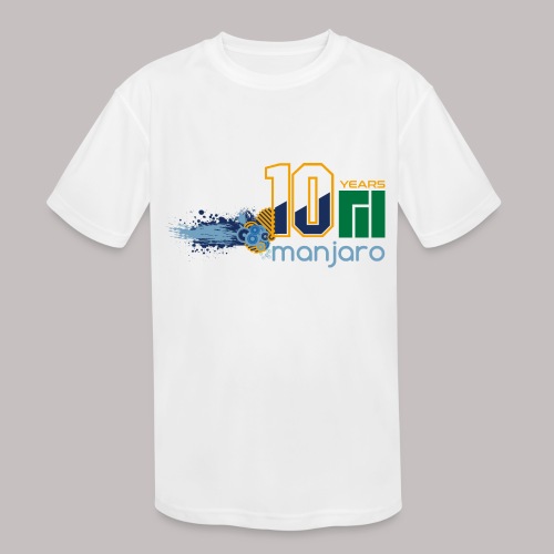 Manjaro 10 years splash colors - Kids' Moisture Wicking Performance T-Shirt