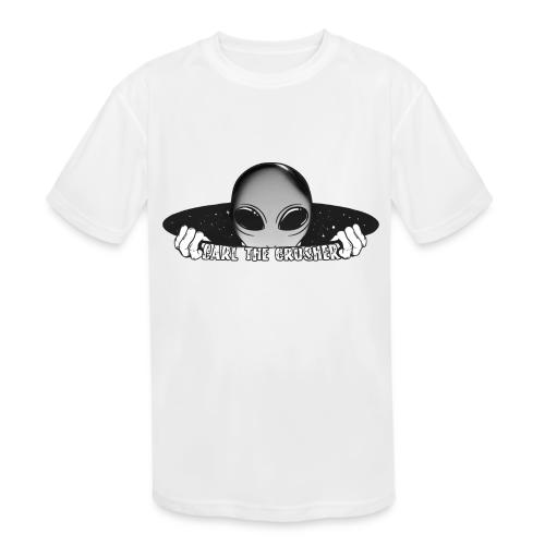 Coming Through Clear - Carl the Crusher - Kids' Moisture Wicking Performance T-Shirt