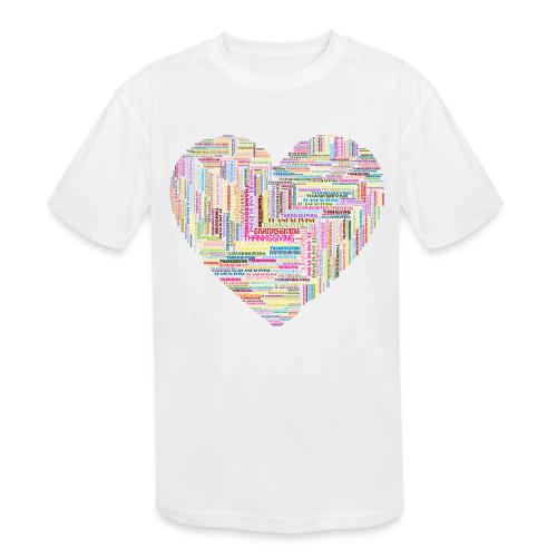 A Thanksgiving Heart - Kids' Moisture Wicking Performance T-Shirt