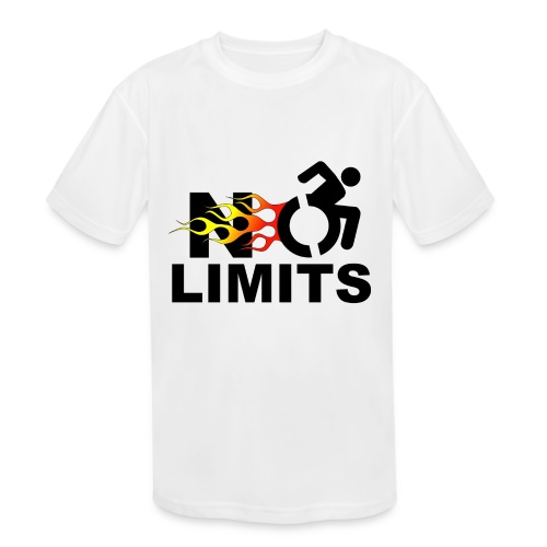 No limits for me with my wheelchair - Kids' Moisture Wicking Performance T-Shirt