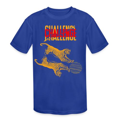 Double tiger fashion, jungle feline animals. - Kids' Moisture Wicking Performance T-Shirt
