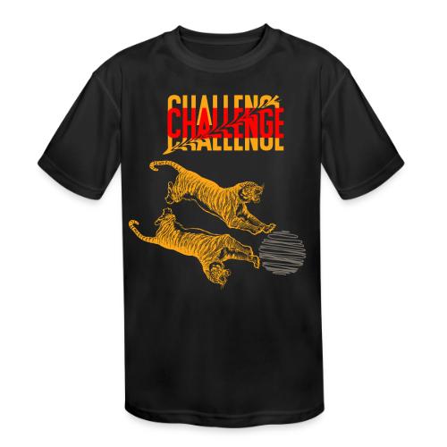 Double tiger fashion, jungle feline animals. - Kids' Moisture Wicking Performance T-Shirt