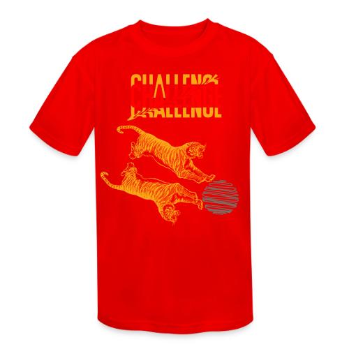 Double tiger fashion, jungle feline animals. - Kids' Moisture Wicking Performance T-Shirt