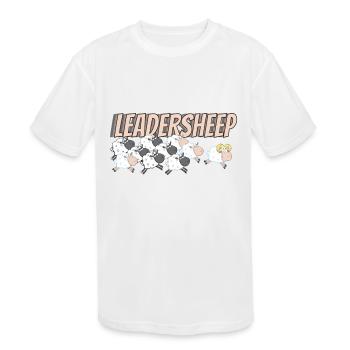 Leadersheep Sheep Wool - Kids' Moisture Wicking Performance T-Shirt - white - Front