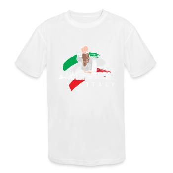 Italy Italian Italian - Kids' Moisture Wicking Performance T-Shirt - white - Front