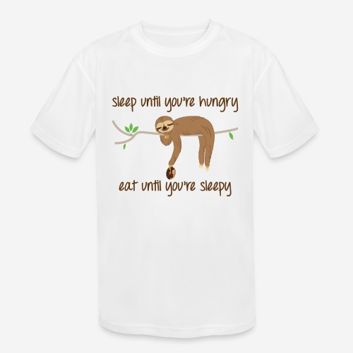 Sleepy Sloth - Kids' Moisture Wicking Performance T-Shirt
