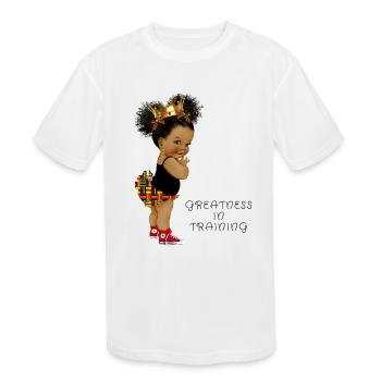 Greatness In Training 2 - Kids' Moisture Wicking Performance T-Shirt - white - Front