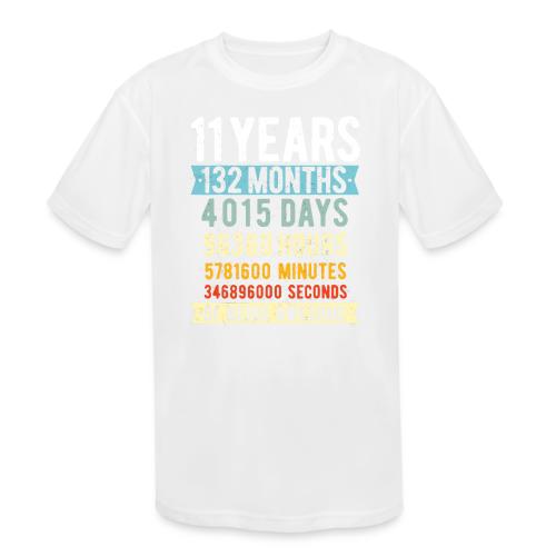 11th Birthday 11 Years Old Vintage - Kids' Moisture Wicking Performance T-Shirt