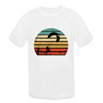 Kite Surfing Wind Sailing Wake Boarding Ocean Gift - Kids' Moisture Wicking Performance T-Shirt - white - Front