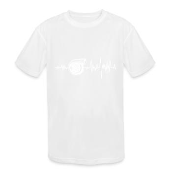 Turbo heartbeat tuning motorsport - Kids' Moisture Wicking Performance T-Shirt - white - Front