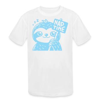 Slot Nap Time Funny Awesome - Kids' Moisture Wicking Performance T-Shirt - white - Front