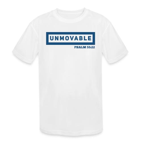 Unmovable: Psalm 55:22 - Kids' Moisture Wicking Performance T-Shirt