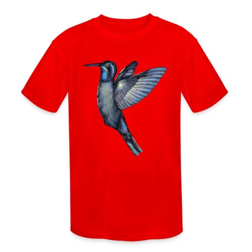 Hummingbird in flight - Kids' Moisture Wicking Performance T-Shirt