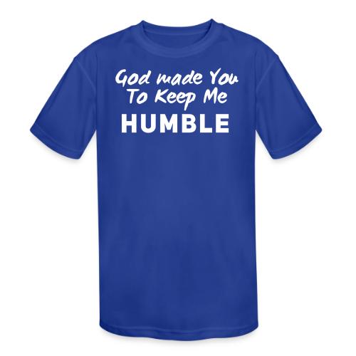 Christian humility (white) - Kids' Moisture Wicking Performance T-Shirt