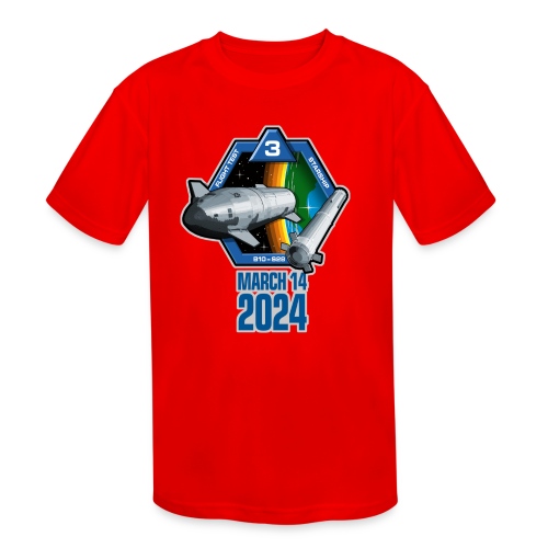 Starship Flight Test 3 - March 14 2024 - Kids' Moisture Wicking Performance T-Shirt