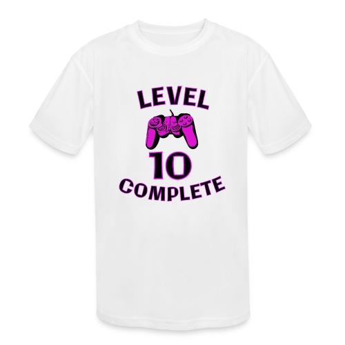 Gamer Girl 10th Birthday - Kids' Moisture Wicking Performance T-Shirt