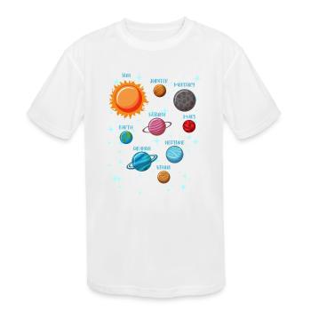 Astronomy Planets In System Space Gift Science - Kids' Moisture Wicking Performance T-Shirt - white - Front