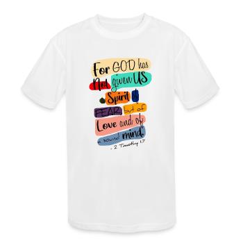 Bible Verse & Christian Clothes - Kids' Moisture Wicking Performance T-Shirt - white - Front