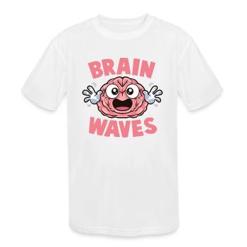 Brain Waves Microbiology Neurology Neuroscience - Kids' Moisture Wicking Performance T-Shirt - white - Front