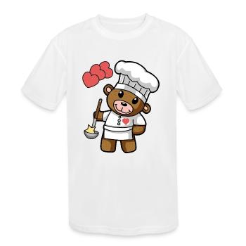 Teddy Fantasy culinary arts Food kids job - Kids' Moisture Wicking Performance T-Shirt - white - Front
