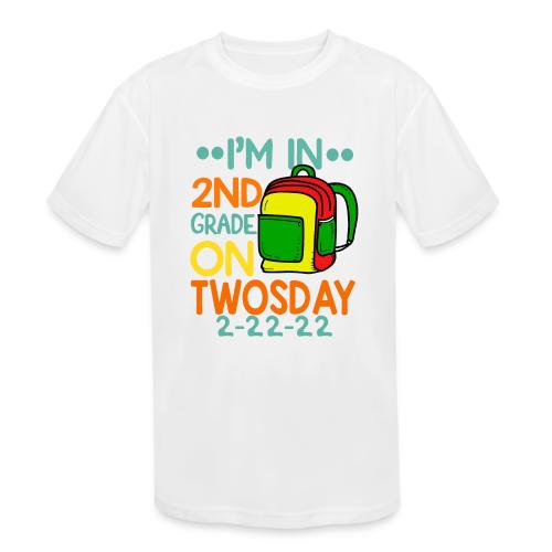 I'm 2nd Grade On Twosday 02-22-2022 Twosday 2022 - Kids' Moisture Wicking Performance T-Shirt