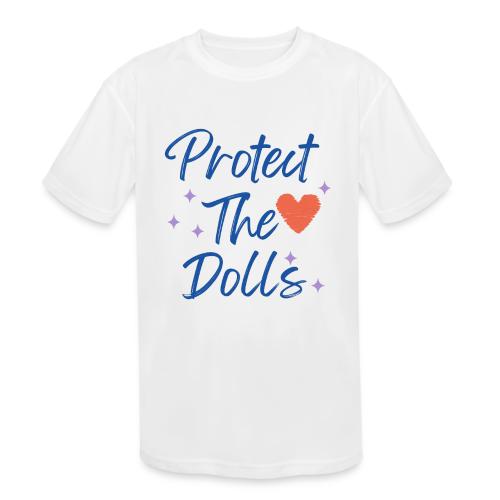 Protect The Dolls | Heart & Stars Typography - Kids' Moisture Wicking Performance T-Shirt