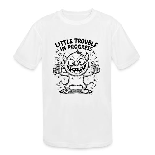 Playful Mischief Demon Illustration - Kids' Moisture Wicking Performance T-Shirt
