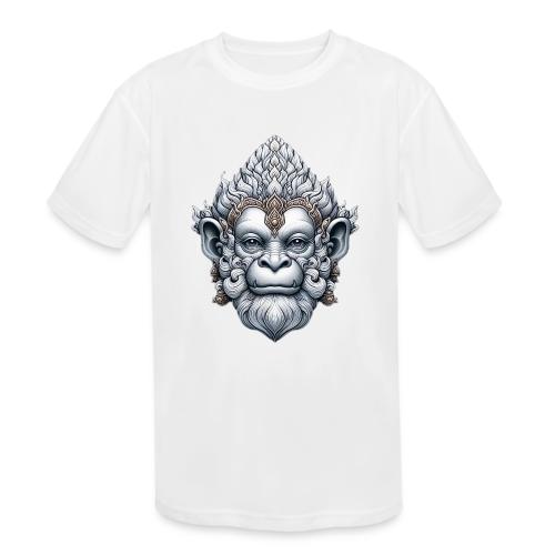 Hanuman God Mask (Frontal) - Kids' Moisture Wicking Performance T-Shirt