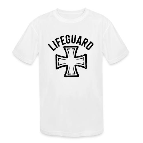 Lifeguard Cross Emblem - Kids' Moisture Wicking Performance T-Shirt