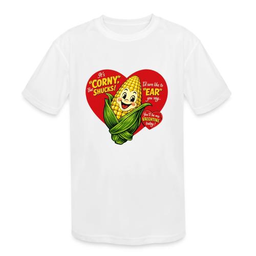Corny Valentine T-Shirt - Kids' Moisture Wicking Performance T-Shirt