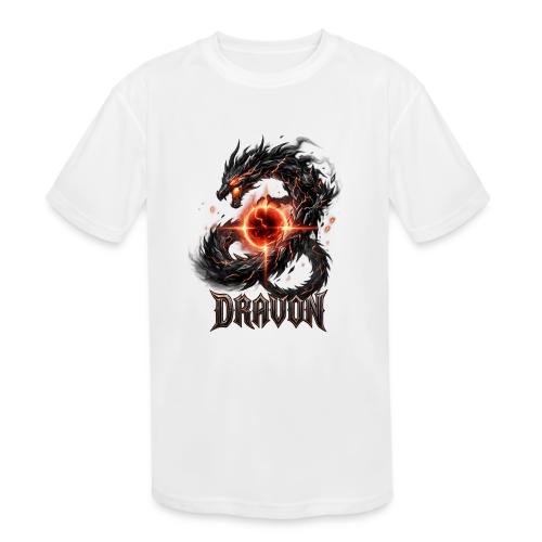 Dravon Fire Dragon Dark Fantasy Graphic T-Shirt - Kids' Moisture Wicking Performance T-Shirt