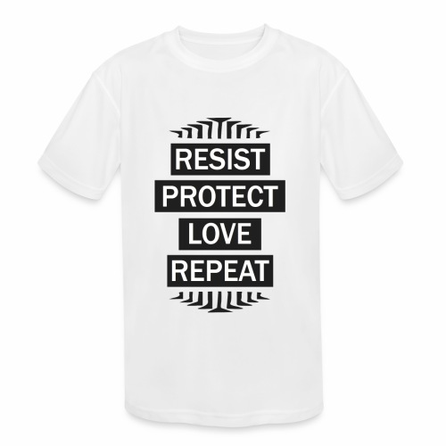 resist repeat - Kids' Moisture Wicking Performance T-Shirt