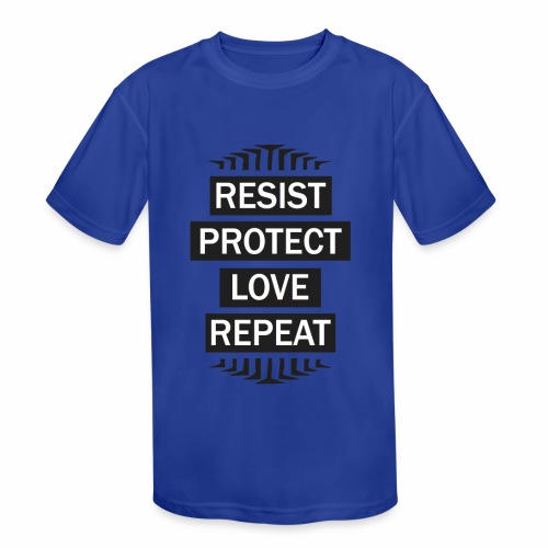 resist repeat - Kids' Moisture Wicking Performance T-Shirt