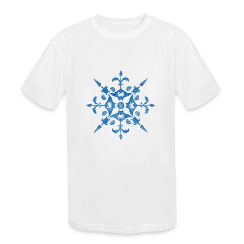 Coastal Christmas Snowflake - Kids' Moisture Wicking Performance T-Shirt