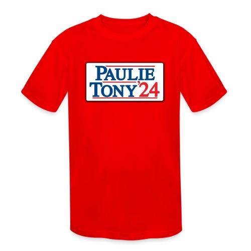 Paulie & Tony for Co-President 2024 - Kids' Moisture Wicking Performance T-Shirt
