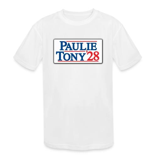 Paulie and Tony for Co-President 2028 - Kids' Moisture Wicking Performance T-Shirt