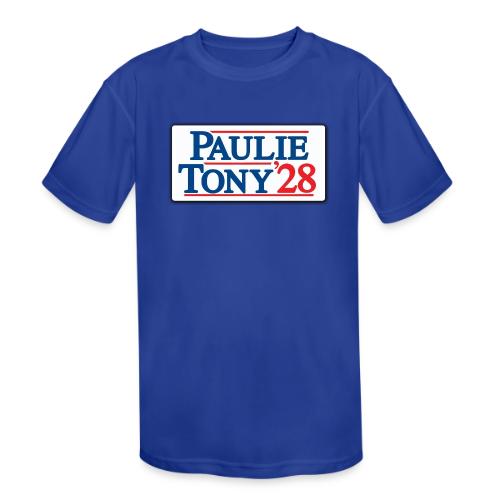 Paulie and Tony for Co-President 2028 - Kids' Moisture Wicking Performance T-Shirt