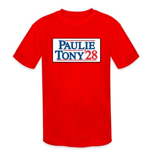 Paulie and Tony for Co-President 2028 - Kids' Moisture Wicking Performance T-Shirt