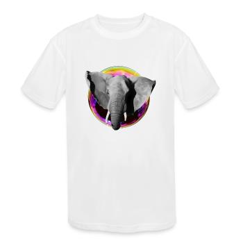 Elephant Space Soapbubble - Kids' Moisture Wicking Performance T-Shirt - white - Front